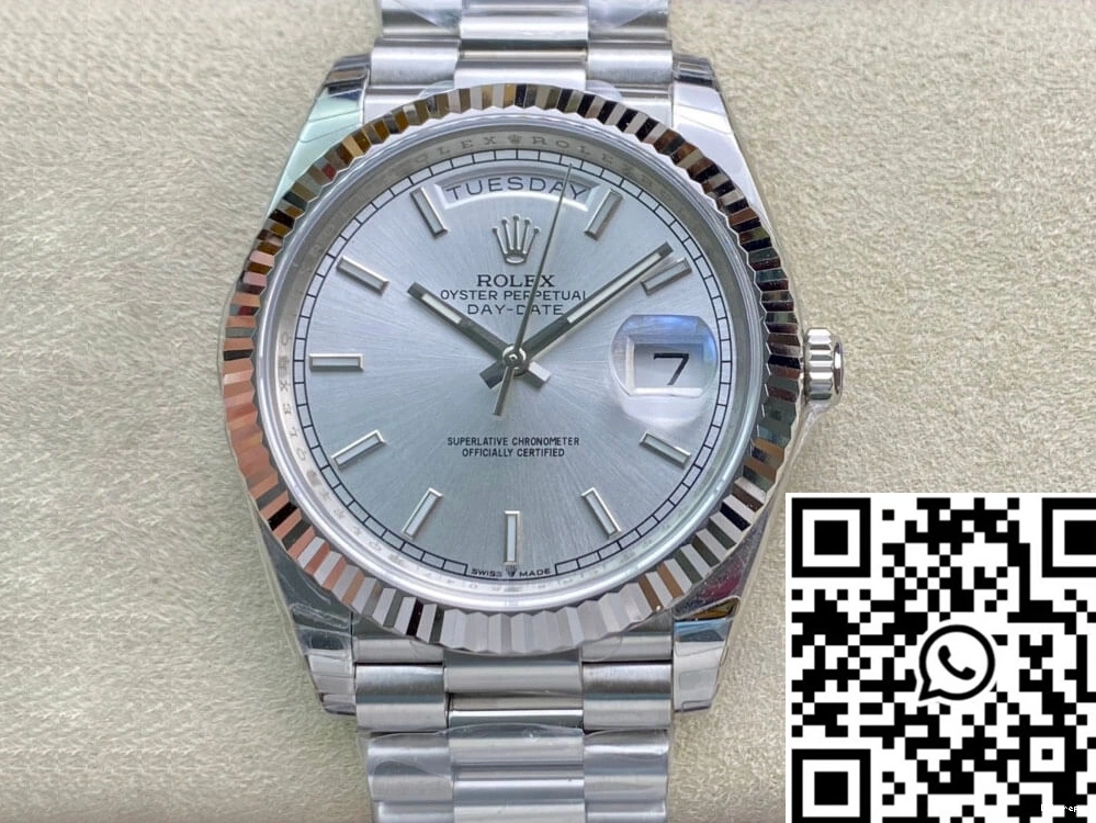 Stainless EW 40MM Date Rolex Factory Day Steel 0406